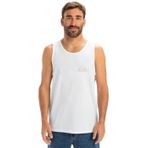 Quiksilver Erkek Ev Comp Logo Tank Tişört, Beyaz, XXL