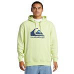 Quiksilver Erkek kapüşonlu kazak, büyük logolu kazak, Gölge Limonu, XXL