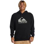 Quiksilver Erkek kapüşonlu kazak, büyük logolu kazak, Siyah, M