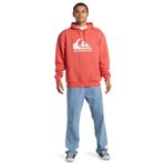 Quiksilver Erkek kapüşonlu kazak, büyük logolu kazak, Spiced Coral., M