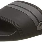 Quiksilver Erkek Rivi Slider for Men Peeptoe sandalet, Siyah Siyah Siyah Gri Xkks, 45 EU