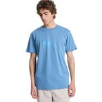 Quiksilver Ev Comp Logo Erkek Mavi Yuvarlak Yaka Tişört, S