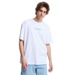 Quiksilver FRACTURED WAVE Bisiklet Yaka Baskılı T-Shirt, S, 5003368657, Beyaz, Erkek