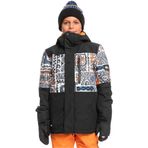 Quiksilver Mission Printed Block Çocuk Kayak Montu Siyah