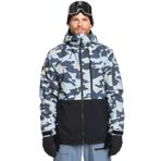 Quiksilver Mission Printed Block Jk erkek montu (1'li paket), Yapboz Camo Ice Flow, XS