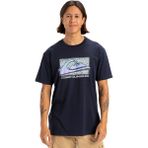 Quiksilver Retro Fade Erkek Mavi Tişört - Lacivert - XS