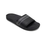 Quiksilver Rivi Wordmark Slide erkek sandaleti, Siyah Gri, 44 EU