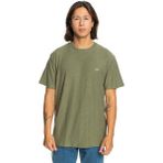 Quiksilver Slub Roundneck Erkek Tişört - L/Koyu Yeşil - Haki