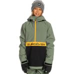 Quiksilver Steeze 10 Yaş Çocuk Yeşil Snowboard Ceketi Su Geçirmez ve Nefes Alabilir