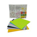 quilling Origami Kağıdı, 200 Adet Çift Taraflı Karışık Renkli Origami - 200 Adetli 20 cm X 20 cm Set