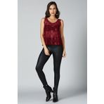 Quincey Bd2246 Bordo Dantel Detaylı Bluz