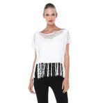 Quincey Bd2390 Beyaz Püsküllü Bluz