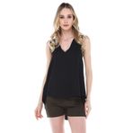 Quincey BDE2475 Kadın Siyah V Yaka Sweatshirt
