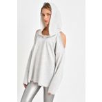 Quincey BDE2524 Grimelanj Omuz Detaylı Sweatshirt