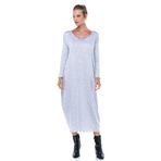 Quincey EB2654 Gri Melanj Geniş Kesim Elbise
