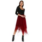 Quincey EK2354 Bordo Tül Kadın Etek