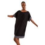 Quincey-Kadın Siyah Oversize Elbise (SİYAH-FÜME / 50)