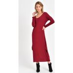 Quincey Triko Elbise - 38 - Bordo