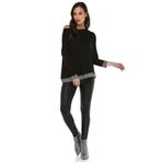 Quincey-V Yaka Tunik (SİYAH-LAME / 42)