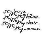 QUINNIAN Set 3 Adet My House My Chair My Woman Çıkartması, Dördüncü Kanat, Okuma Çıkartmaları, Su Yardımcısı Kalıp Kesim Vinil 3 İnç Kitap Kurdu Çıkartmaları Dizüstü Bilgisayar Telefonu Su Şişeleri için, Xaden