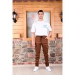 Quıts Kıds Bel ve Paça Lastikli Yanları Kargo Cep Fermuarlı Erkek PANTOLON-4444 - 40 - Camel