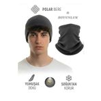 Qulothes Extra 2Li Termal Polar Soğuk Geçirmez Bere+Boyunluk Unisex Pamuklu Kışlık Ayarlanabilir İp
