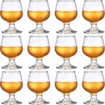 Qunclay 12 Adet 99 ml Shot Bardağı Sevimli Brendi Snifter Konyak Bourbon Likör Tekila Bardakları Şeffaf Küçük Şeri Viski Tatma Bardakları Martini Şarap İçme İçki İçki İçki Bira Bardağı