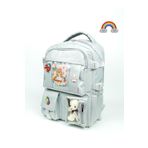 QUOVO Kawaii Bag Club Kore Tarzı Aksesuar Hediyeli Ortopedik Yerli Günlük Çok Cepli Okul Sırt Çantası