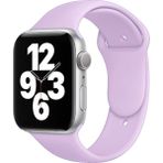 Quse Apple Watch Series SE/11/10/9/8/7/6/5/4/3 42mm-41mm-40mm-38mm Uyumlu M/l Spor Silikon Kordon Lavanta - M/L (Medium/Large)