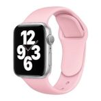 Quse Apple Watch Series SE/11/10/9/8/7/6/5/4/3 42mm-41mm-40mm-38mm Uyumlu M/l Spor Silikon Kordon Pastel Pembesi - M/L (Medium/Large) - Toz Pembe