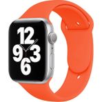 Quse Apple Watch Series SE/11/10/9/8/7/6/5/4/3 42mm-41mm-40mm-38mm Uyumlu M/l Spor Silikon Kordon Turuncu - M/L (Medium/Large)
