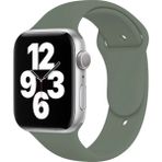Quse Apple Watch Series SE/11/10/9/8/7/6/5/4/3 42mm-41mm-40mm-38mm Uyumlu M/l Spor Silikon Kordon Zeytin Yeşili - M/L (Medium/Large)