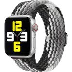 Quse Apple Watch Series SE/11/10/9/8/7/6/5/4/3 ile Uyumlu 42MM-41MM-40MM-38MM Ayarlanabilir Tokalı Örgü Kordon, Gradyan Siyah - Siyah - Beyaz - Gri - (Series 10/11 42Mm) - 41Mm - 40Mm - 38Mm