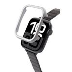 Quse Bumper Metal Koruyucu Kılıf, Apple Watch Series 10/SE/9/8/7/6/5 ile Uyumlu, 46mm/45mm/44mm/42mm/41mm/40mm (Gümüş, 44MM)