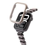 Quse Bumper Metal Koruyucu Kılıf, Apple Watch Series 10/SE/9/8/7/6/5 ile Uyumlu, 46mm/45mm/44mm/42mm/41mm/40mm (Starlight, 44MM)