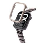 Quse Bumper Metal Koruyucu Kılıf, Apple Watch Series 10/SE/9/8/7/6/5 ile Uyumlu, 46mm/45mm/44mm/42mm/41mm/40mm (Starlight, Series 10 42MM)