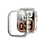 Quse Kasa Koruyucu Kılıf, Apple Watch Series 10/11 42MM ile Uyumlu Ekran Koruyucu, Starlight