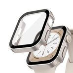 Quse Kasa Koruyucu Kılıf, Apple Watch Series SE/9/8/7/6/5/4 ile Uyumlu, Ekran Koruyucu, Suya Dayanıklı, 45MM/44MM/41MM/40MM (Starlight, 44MM)