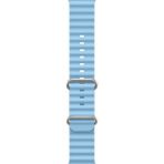 Quse Ocean Loop Silikon Kordon, Apple Watch Series SE/11/10/9/8/7/6/5/4/3 ile Uyumlu, 42mm/41mm/40mm/38mm, Bebek Mavisi - Bebe Mavisi - (Series 10 42Mm) - 41Mm - 40Mm - 38Mm