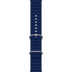 Quse Ocean Loop Silikon Kordon, Apple Watch Series SE/11/10/9/8/7/6/5/4/3 ile Uyumlu, 42mm/41mm/40mm/38mm, Lacivert - (Series 10 42Mm) - 41Mm - 40Mm - 38Mm