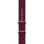 Quse Ocean Loop Silikon Kordon, Apple Watch Series SE/11/10/9/8/7/6/5/4/3 ile Uyumlu, 42mm/41mm/40mm/38mm, Mürdüm - (Series 10 42Mm) - 41Mm - 40Mm - 38Mm