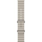 Quse Ocean Loop Silikon Kordon, Apple Watch Series SE/11/10/9/8/7/6/5/4/3 ile Uyumlu, 49mm/46mm/45mm/44mm, Yıldız Işığı - Starlight - 46Mm - 45Mm - 44Mm - (Series 1-3 42Mm)