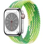 Quse Solo Loop Örgü Kordon, Apple Watch Series SE/11/10/9/8/7/6/5/4/3 Uyumlu 42mm-41mm-40mm-38mm, Medium, Lime