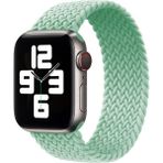 Quse Solo Loop Örgü Kordon, Apple Watch Series SE/11/10/9/8/7/6/5/4/3 Uyumlu 42mm-41mm-40mm-38mm, Small, Mint
