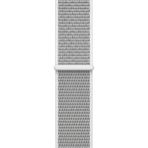 Quse Spor Loop Kordon, Apple Watch Series SE/11/10/9/8/7/6/5/4/3 Uyumlu 49mm-46mm-45mm-44mm, Deniz Kabuğu Beyazı - Gri - Beyaz