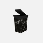 Qutu Q-Trash 20 lt Siyah Mermer Desenli Çöp Kutusu