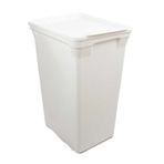 Qutu Trashbin Beyaz 40 L Plastik Çöp Kovası