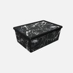 Qutu Trend Black Marble 10 lt Saklama Kutusu
