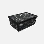 Qutu Trend Black Marble 10 lt Saklama Kutusu
