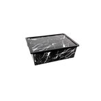 Qutu trend box black marble dekoratif saklama kutusu- 25 l